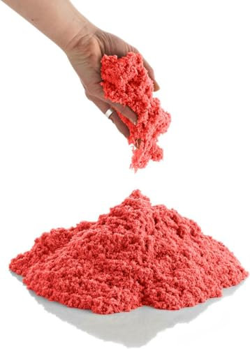 950 g Nachfüllpackung Magischer Sand Kinder Kinetik Sand Kinder 3 4 5 Jahre Bunt Sensorischer Sand für Kinder Kreatives Spielzeug Kinder Geschenkideen Kind Mädchen Rot
