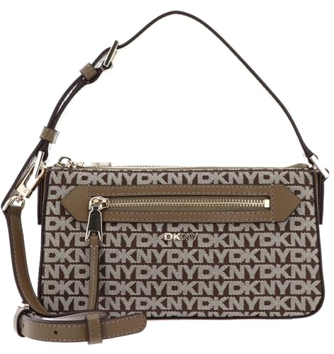 DKNY Women's Bryant Ave Top Zip Demi Crossbody, Chino/Shitake, One Size