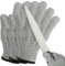 PATIKIL Cut Resistant Gloves, 3 Pair Level 5 Protection Anti Cutting Gloves Cut Proof Gloves for Kitchen Wood Carving Working, Large, Gray