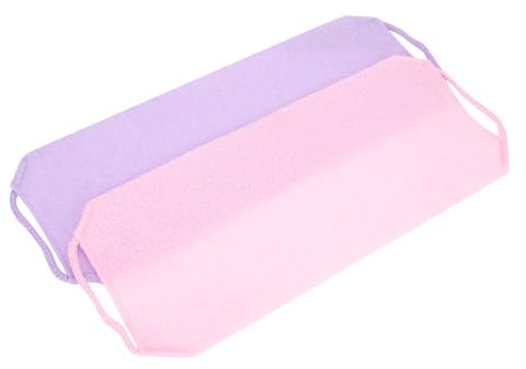 Baluue 2piezas Toalla Exfoliante Doble Cara Para Ducha De Limpieza Profunda y Rica Para Frotar Espalda y Cuerpo Material De Malla Suave y Absorbente
