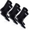 HF Training - 3 Paar Rutschfeste Fußball Socken in Schwarz Mit Weißen Noppen (Unisex) - Grip für Frauen & Männer - Lang & Rutschfest - Antirutsch Atmungsaktiv