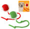 Donubiiu Pfotenstern Magic Ball, Interaktiver Spielball Pfotenstern, Magic Ball Hund, Elektrisch Interaktiver Hundespielzeug Kauzauberball mit Schwanz, für Katzen und Hunde (Rot+Grün)