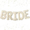 DazzJoy Bride to Be Deko Luftballon, 16 Zoll Cremeweiß Bride Buchstaben Ballons, Junggesellenabschied Frauen Ballon, JGA Deko Folienballon, Bride Luftballons für Bachelorette Party Deko, Hochzeit Deko