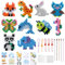 10mm Bügelperlen Set, 1000 Stück Große Bügelperlen für Kinder, 10 Tiere Muster, Bügelpapier mit Steckplatte, 3D Geschenk Bastelideen, XL Steckperlen Kreatives Perlenset für Kinder ab 3 Jahren