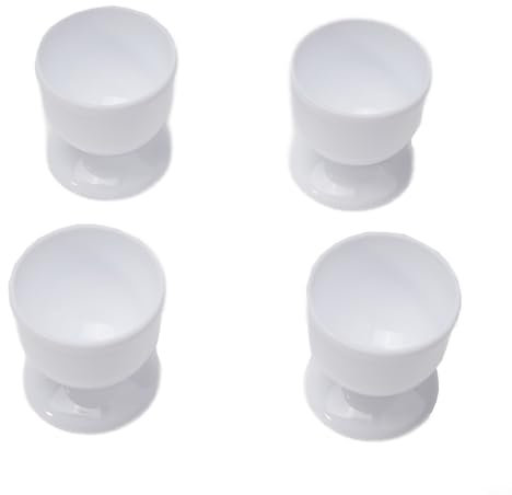 4/8 piezas blancas para soporte de hueveras, duras, suaves, hervidas, para soportes de huevos, tazas, plástico ligero individual para soporte de huevos, utensilios de cocina, herramientas para