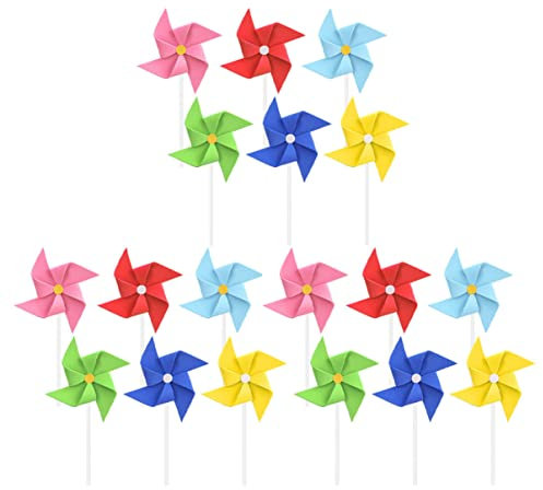 NAMOARLY 18stücke Windmühlen Cake Topper Kreative Tortendekoration Für Geburtstagsfeiern Bunte Cake Toppers Für Kindergeburtstag Und Partys Material Sicher Und Attraktiv