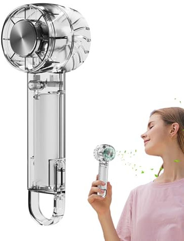 Vgvgaj Rechargeable Portable Fan,Semiconductor Ice Compress Transparent Air Conditioner Turbine | 3 Speed Settings Small Home Appliances Creative USB Rechargeable For Gym Workout