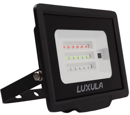LUXULA RGB LED Strahler Fluter Außen 30W Dimmbar mit Fernbedienung - IP65 Außenleuchte Bunt Flutlichtstrahler Garten Party Outdoor