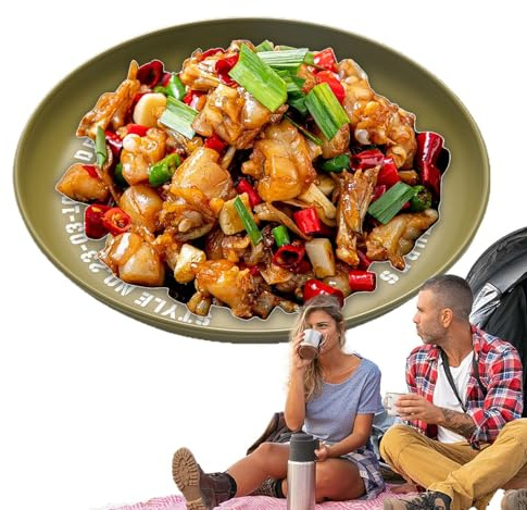 Générique Assiettes En Acier Inoxydable, Assiettes Extérieures Sûres pour Terrasse, Vaisselle Portable et Douce pour Adultes et, Idéale pour le Voyage, le Camping, la Collation