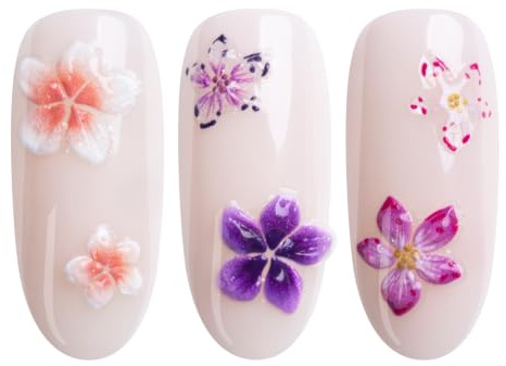 NÉONAIL Nagelstickers 3D - Nail Charms - Nägel Selber Machen - Nails - Nageldesign - Accessories - Nailart - Nail Art Zubehör - Nagel Deko - Dekoration Nageldesign - Mehrfarbig