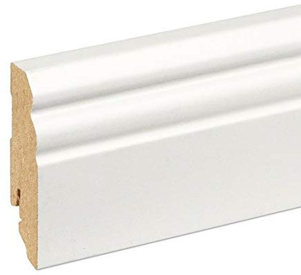 SockelleisteCambiano 18 x 70 mm mit Hamburger (Berliner) Profil weiß foliert