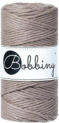 Bobbiny Macrame Cords 3 mm - 100 m - 100% Baumwolle (Coffee)