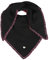 Zwillingsherz Dreieckstuch Stola Schal mit Baumwolle für Kids Mädchen Jungen Kinder - Hochwertiges uni Halstuch mit Häkelrand - Perfekt für Sommer Herbst Winter - schwarz/pink
