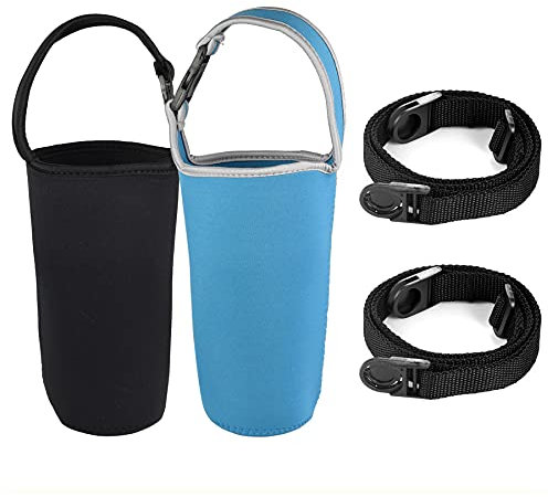 2 Pack Tumbler Carrier Holder Pouch with Detachable Shoulder Strap, Fit for YETI, Rtic, Atlin, Ozark Trail, Rambler 30 oz Insulated Tumbler Cup