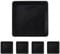 YARNOW 5Pcs Square Plant Pot Saucers - 18cm Durable PP Plant Drip Trays for Indoor/Outdoor Use, Black