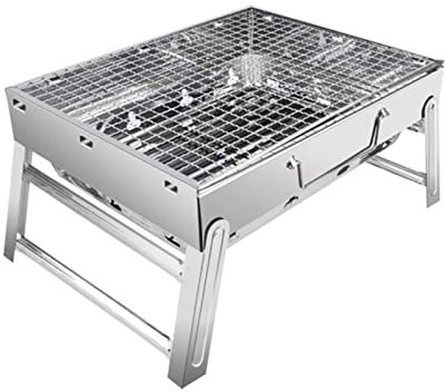 Parrilla para barbacoa, parrilla de carbón portátil plegable, parrilla para barbacoa de carbón, mesa de acero inoxidable, hornillo para barbacoa, herramienta para barbacoa