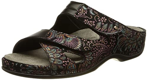 Berkemann Damen Janna Slipper, neon-Paisley/schwarz, 41.5 EU