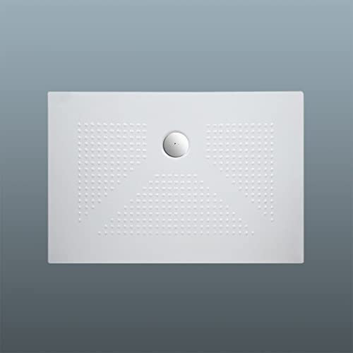 Kiamami Valentina Piatto Doccia Rettangolare 120x80 in Ceramica Bianca Sottile 3cm
