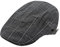 ZLYC Sommer Ivy Schirmmützen Ballonmütze Baumwolle Flatcap für Herren(Kariertes Schwarz)