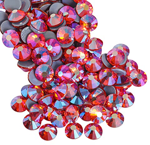 Beadsland Hotfix Rhinestones,Hyacinth AB,SS30/288pcs,6.3-6.5mm | Orange AB Glass Rhinestone,for Clothes,for Crafts,DIY Decoration