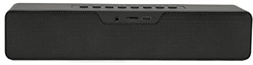 Lazmin112 Bluetooth-Lautsprecher, 6 Schillernde LED-Modi, Tragbarer, Multifunktionaler, Kabelloser Bluetooth 5.0-Subwoofer mit Akku mit Großer Kapazität für das Schlafzimmer zu Hause(Schwarz)