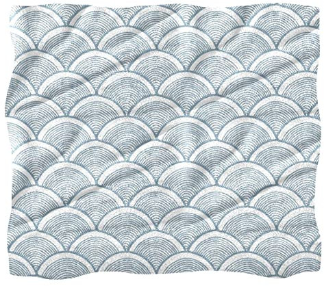 Fleece-Überwurfdecke für Couch, Sofa oder Bett, gemütliche, weiche Decken, graues Meerjungfrauen-Schuppenmuster, geometrisches Muster
