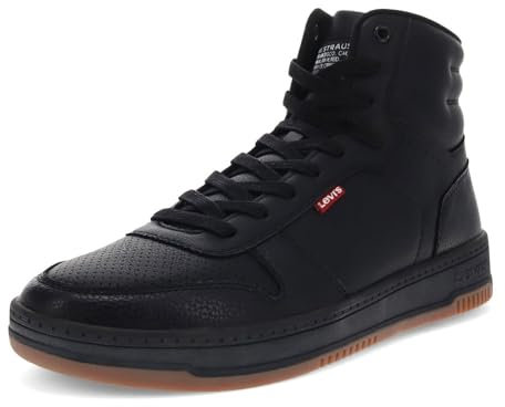Levi's Herren-Sneaker Drive Hi, Schwarz (Black/Gum), 43 EU