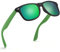 wearPro Sonnenbrille-Herren-Damen-Polarisiert-Rechteckig-Sonnenbrillen Unisex Retro Klassische Vintage Polarisierte Brille UV400 Schutz Classic Sunglasses Eckig für Fahren (Schwarzer Grünes Grün)