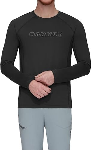 Mammut Selun FL Longsleeve Logo Men | Langarmshirt für Herren, Für Outdoor Sport und Wandern, UV Schutz 50+ | Schwarz, L
