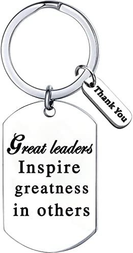 Boss Coach Wertschätzung Geschenke Team Geschenk Schlüsselanhänger Great Leaders Inspire Greatness in Others Dankeschön Geschenk Schlüsselanhänger für Trainer, Chef, Kollegen