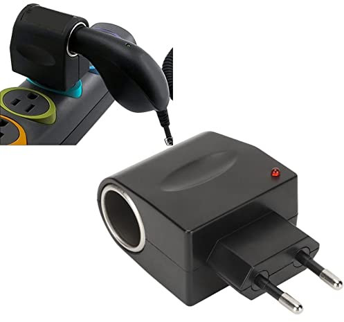 Adattatore di Alimentazione per Auto con Presa Accendisigari 110V‑240V AC a DC 12V Convertitore Presa a Muro per Caricabatteria per Auto Piccola Elettronica Automobilistica con