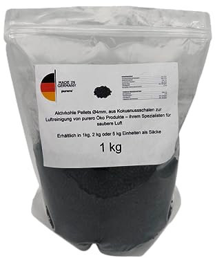 purero Pellet di carbone attivo 4 mm confezionato in diverse unità. Produzione esclusiva e fornitura da parte del leader nel settore dei prodotti a carbone attivo in tutto il mondo