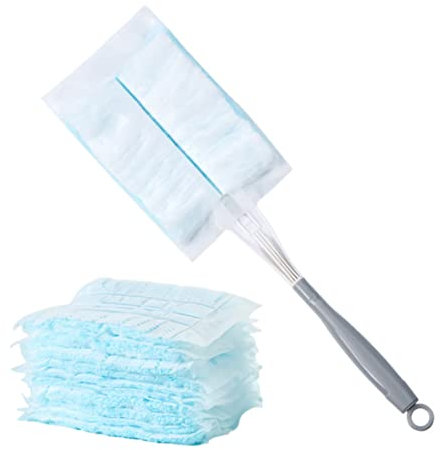 Jorzer Flash Dust Magnet Refill Fluffy Duster Refill Disposable Duster Refill Hand Duster Refill Replacement Duster Head With 10Refills 1Handle Dusters For Cleaning 11PCS