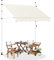 WOLTU Klemmmarkise 300cm breite Balkon Markise ohne Bohren höhenverstellbar Sonnenschutz Terrassenüberdachung UV-beständig wasserabweisend Beige