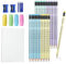 OFFCUP Graphitstift rutschfest, 24pcs Dreikant Bleistifte Kinder mit 4 Schreibhilfe & 2 Bleistiftspitzer, HB Bleistifte mit Radiergummi, Holzbleistifte für Schreiben Prüfungen Zeichnen und Skizzieren