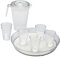 Omada Design Juego de 6 Vasos de Agua 275 ml, con Bandeja y Jarra de 2,1 L, Línea Samba