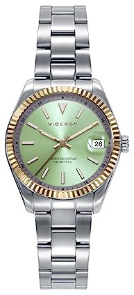 Viceroy Reloj Mujer 42438-37 (Verde Plateado/Dorado)