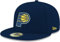 New Era NBA 59FIFTY Team Color Authentic Collection Fitted On Field Game Cap Hat (as1, Numeric, Numeric_7_and_1_Eighth, Indiana Pacers), Blau, 7 1/8