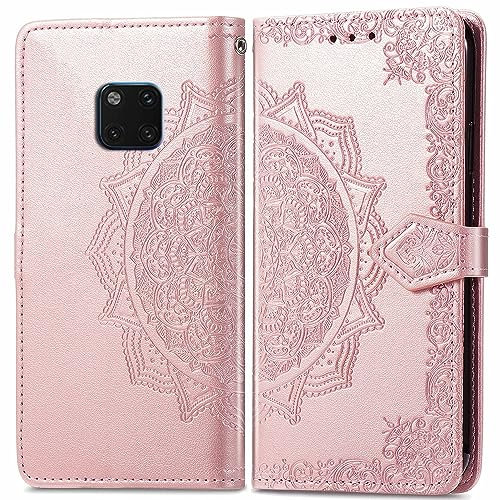 Custodia per Huawei Mate 20 Pro,Flip Pelle Magnetica Cover a Libro con Slot per Schede per Huawei Mate 20 Pro,Supporto Stand, Interno TPU Protezione Portafoglio Case