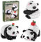 Hpbaggy Set di mattoncini da costruzione con panda 3 in 1, graziosi panda mattoni per animali, set di mattoncini da costruzione, mini animali, regalo per adulti, bambini, per bambini a partire dai 9