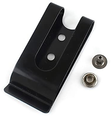 Brensty 10Pcs 56X25mm Double Holes Metal Spring Belt Sheath Clip Clasp Buckles Accessories with 8mm Cap Studs Screws