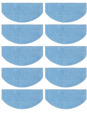 Mumusuki Lot de 10 Lingettes pour Aspirateur Robot Tikom G8000 G8000 Pro Honiture G20 G20 Pro Laresar Evol 3, Fabriquées avec des Fibres Ultra Fines, Lot de 10 Chiffons de Rechange,