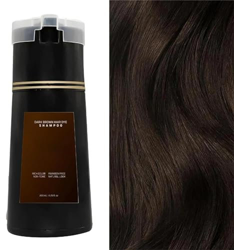 Nova Hair Dye Shampoo, Nova Hair Instant Dye Shampoo für Männer und Frauen, Mildes natürliches Haarfärbeshampoo, Nova Hair Color Shampoo Haarpflege für Haar und Kopfhaut, 200 ml