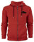 FORSBERG Zip-Hoodie mit Frottee Logo, Frontzipper, geräumige Bauchtaschen, Farbe:rot, Größe:M