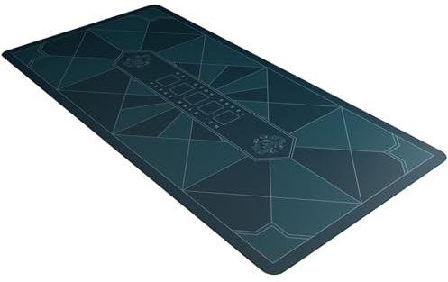 Bullets Playing Cards, Pokermatte, Paulie Design, rechteckig, Blau/Grau, 200 x 100cm