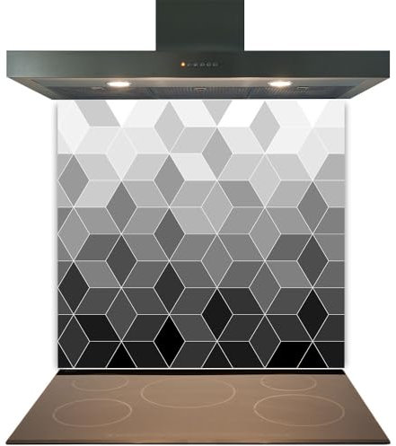 Printed Toughened Glass Splashback for Kitchen, Tempered Heat Resistant Glass Splashbacks for Cookers (Design 2054, 60 x 80cm)