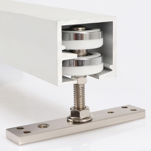 Hasaller Sliding Tracks Rotary Pulley Folding Door Pulley Sliding Track Lower/Top Hung Sliding Door Track Heavy Duty Sliding Track for Heavy Doors(Top Door Track)