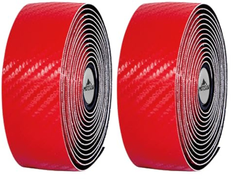 TRIWONDER Fahrrad Lenkerbänder, 2 Rollen, rutschfest, stoßdämpfend, für MTB, Rennrad, Weiß (Rot)