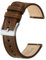 BISONSTRAP Leder Armband, Klassisches Ölgewachstes Leder, Uhrenarmband für Herren und Damen, Schnellverschluss, 22mm, Dunkelbraun (Silberne Schnalle)