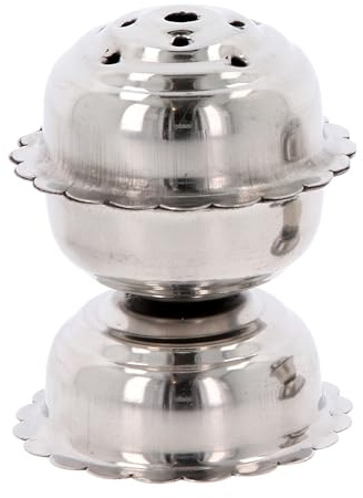 Incense Stick Holder Stainless Steel Agarbatti Burner Stand Traditional Indian Pooja Item for Religious Pooja Aarti Prayer Ritual Mandir Temple Yoga Diwali Navratri Home Deco (No. 6 (Diameter: 5.7cm))